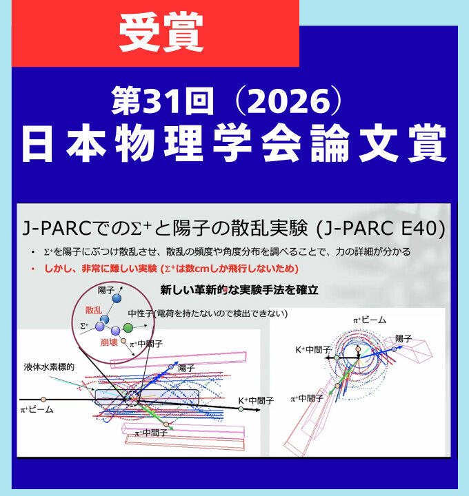 第31回（2026年）日本物理学会論文賞を受賞 【KEK site】